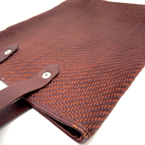 Hermés Ahmedebad Woven Leather Tote in Burnt Sienna 🍁 - Picture 11 of 14